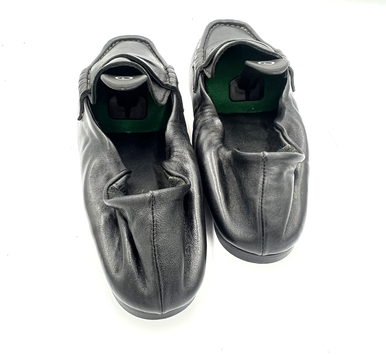 Oscar William Black Soft Leather Loafers Back View
