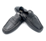 Oscar William Black Soft Leather Loafers Top View