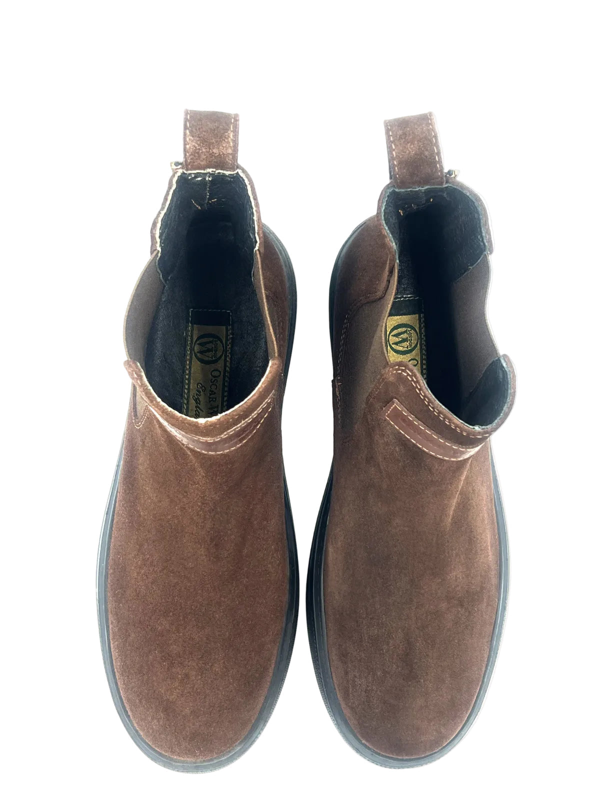 Oscar William Dark Brown Chelsea Boots Back Zip