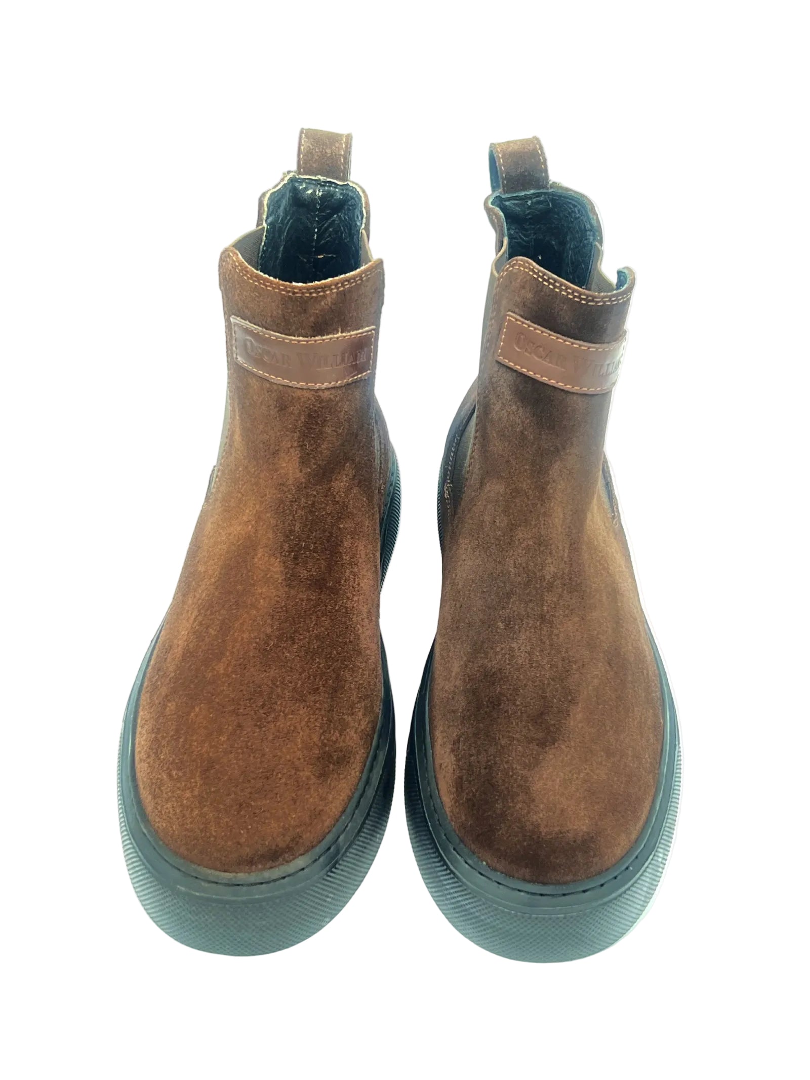 Oscar William Dark Brown Chelsea Boots Back Zip