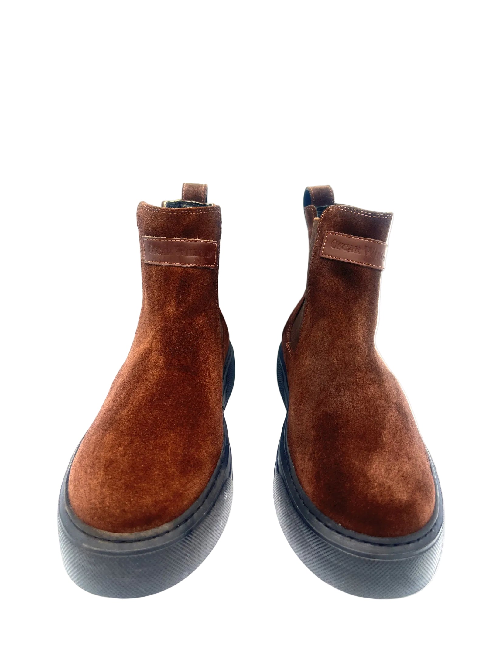 Oscar William Dark Brown Chelsea Boots Back Zip