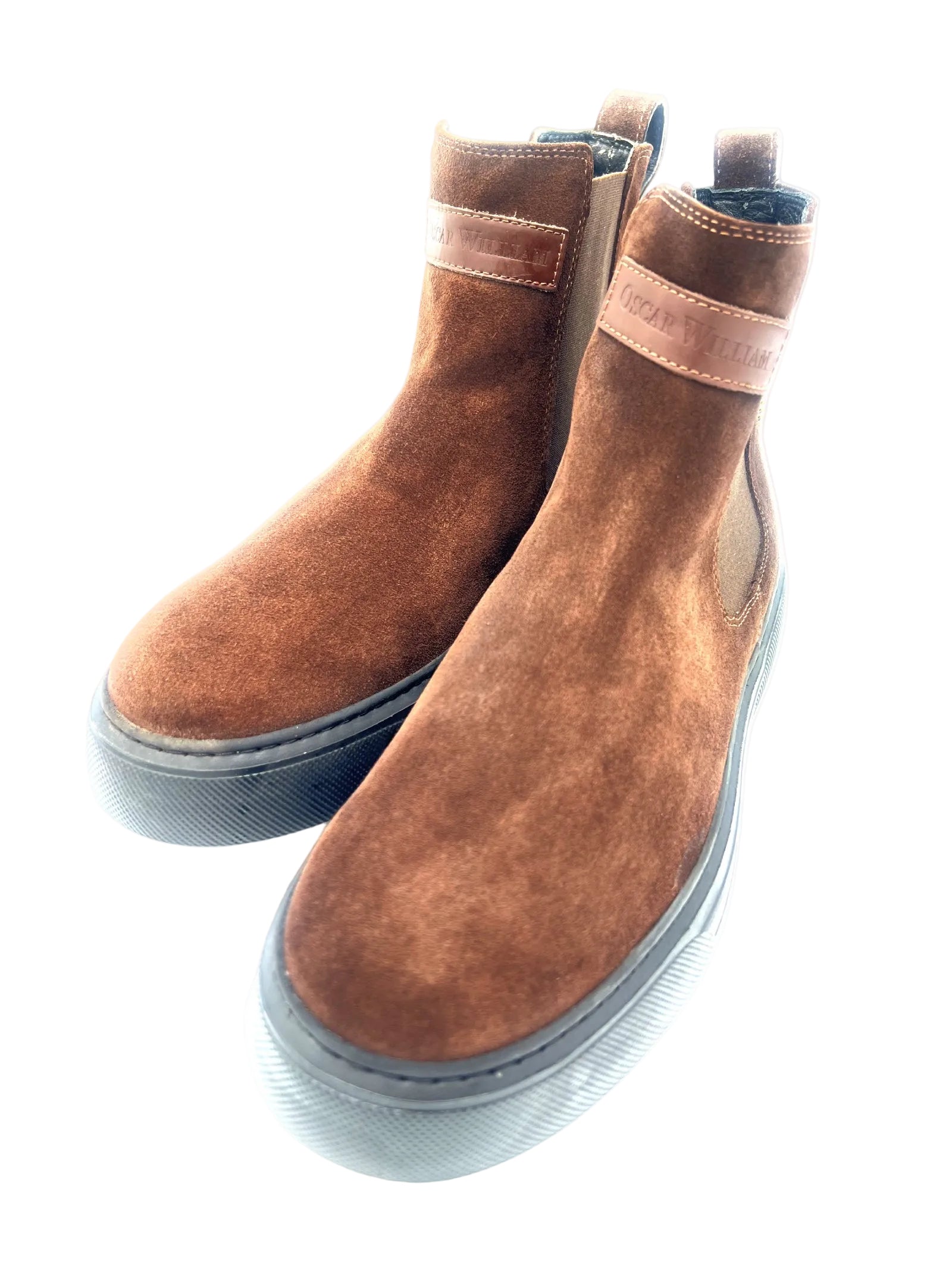Oscar William Dark Brown Chelsea Boots Back Zip