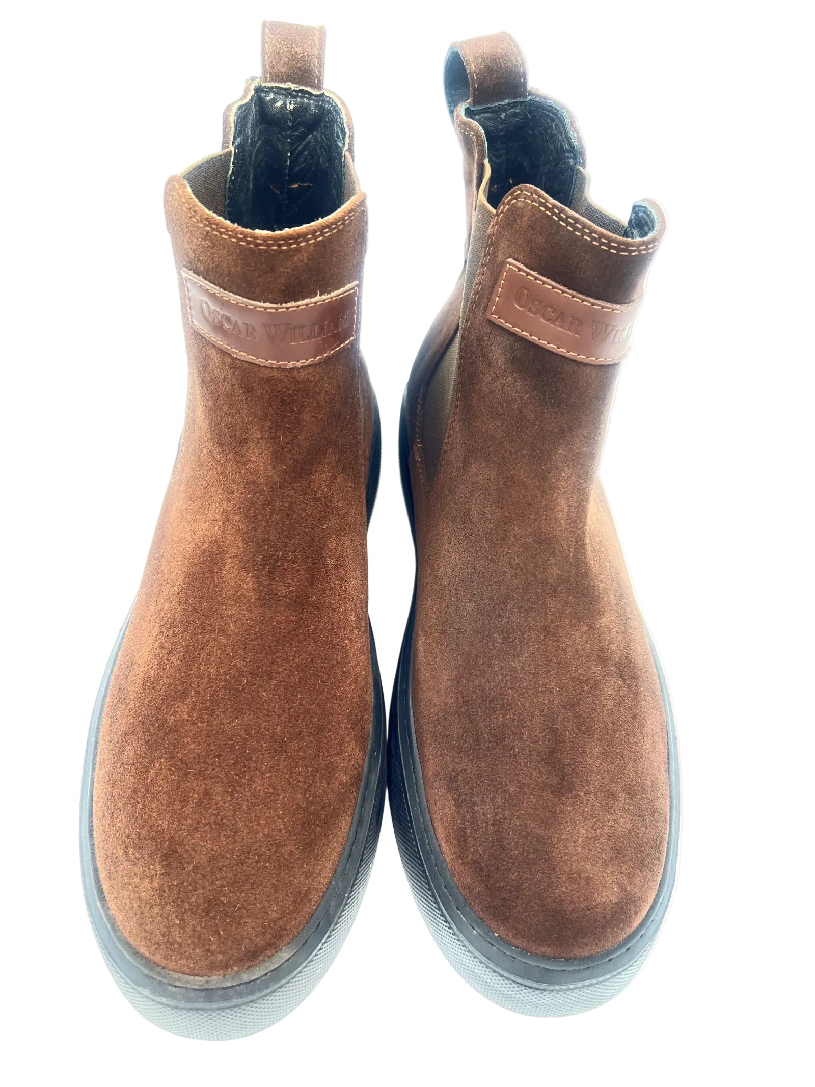 Oscar William Dark Brown Chelsea Boots Back Zip
