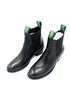Oscar William Women's Chelsea Boots in Black Leather with Leather Sole
