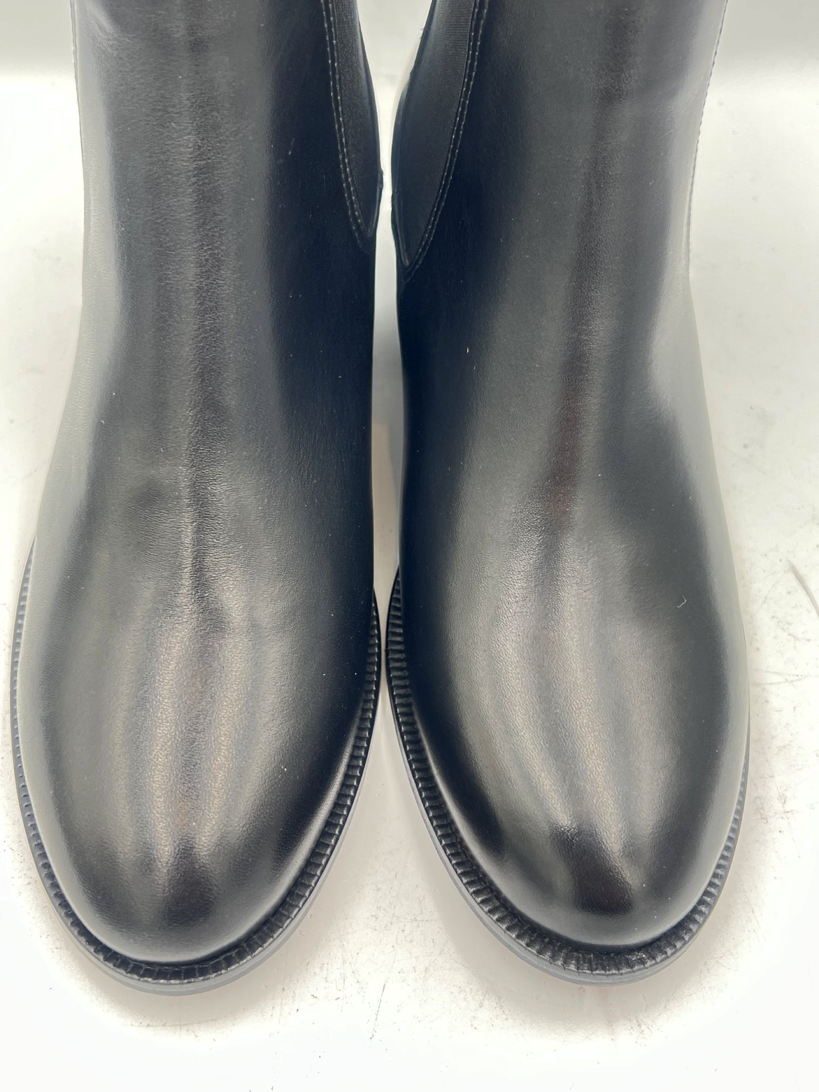 Oscar William Women's Chelsea Boots Black Leather with Leather Sole