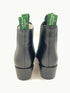 Oscar William Women's Chelsea Boots in Black Leather with Leather Sole