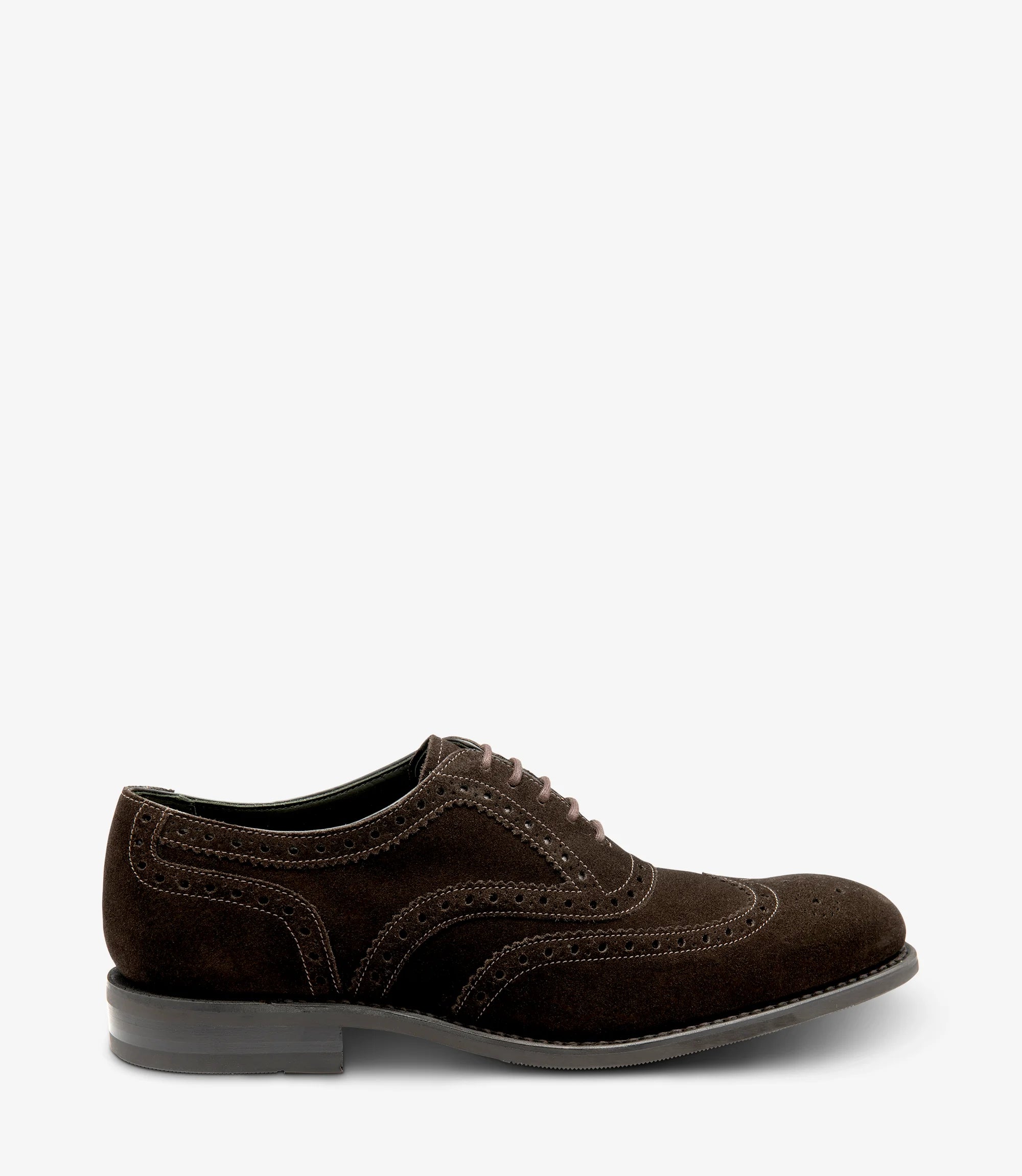 Loake Kerridge Dark Brown Suede Oxford Brogues