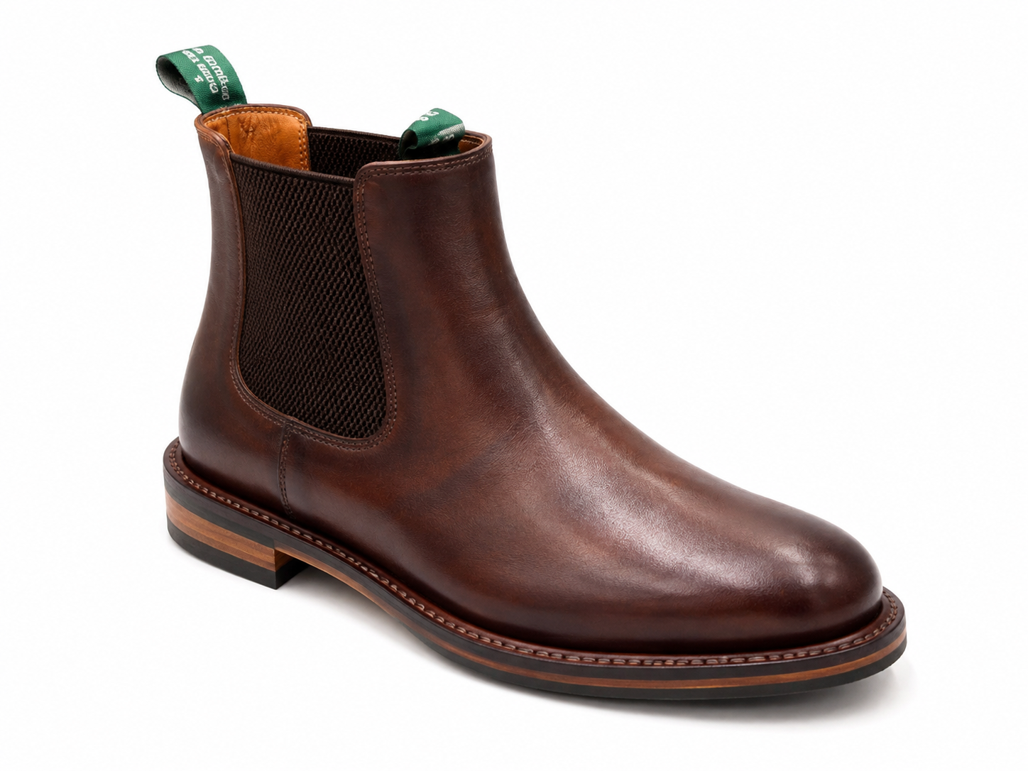 Oscar William Handmade Chocolate Chelsea Boots Studded Rubber Sole