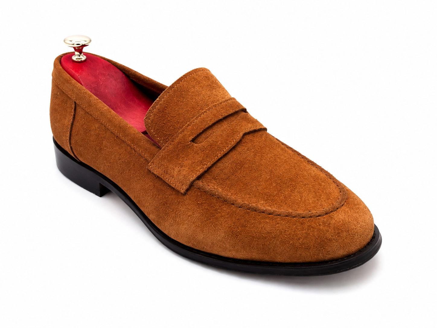Oscar William Light Brown Suede Penny Loafers – Effortless Sophistication