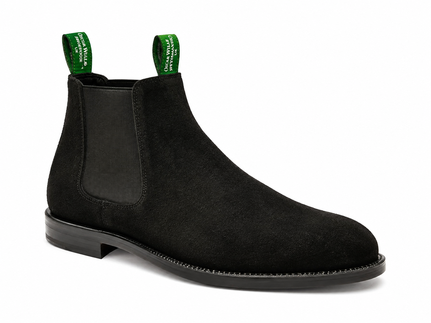 Oscar William Black Suede Chelsea Boots