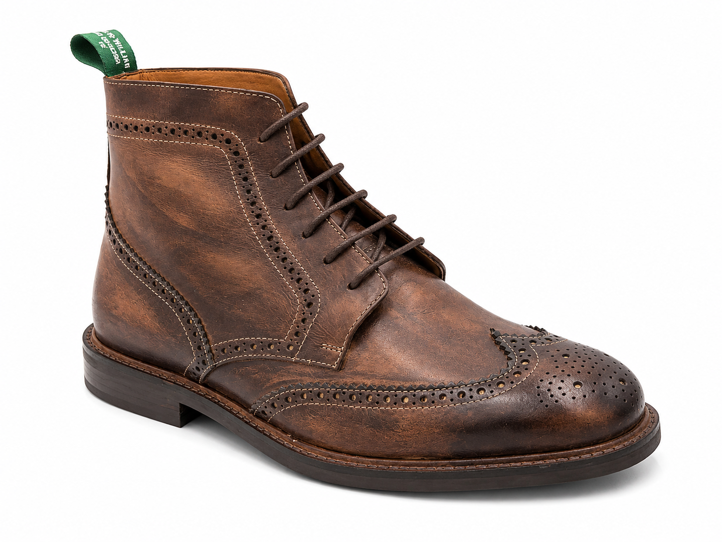 Oscar William Chocolate Brogue Boots