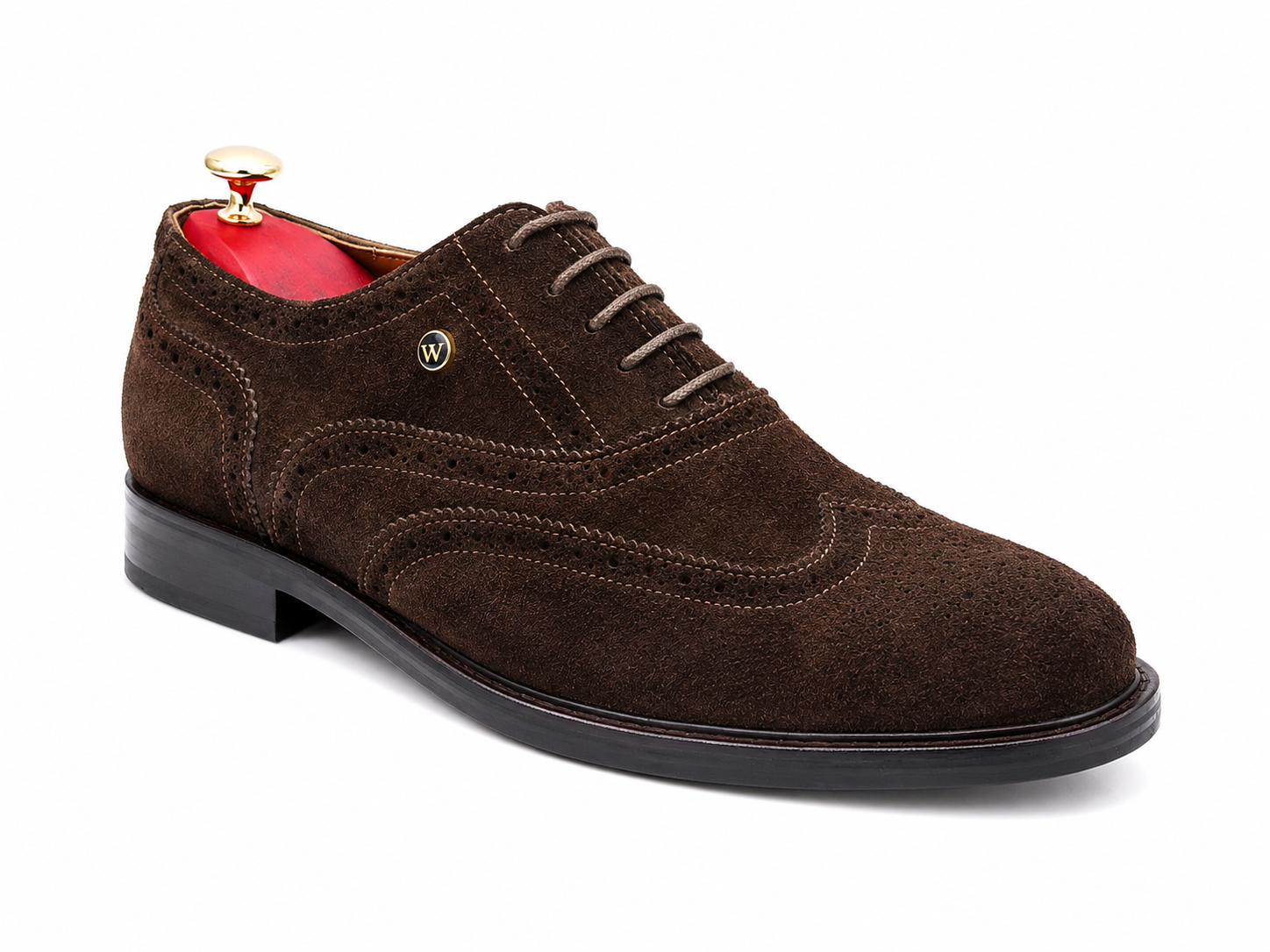 Oscar William Dark Brown Suede Brogues
