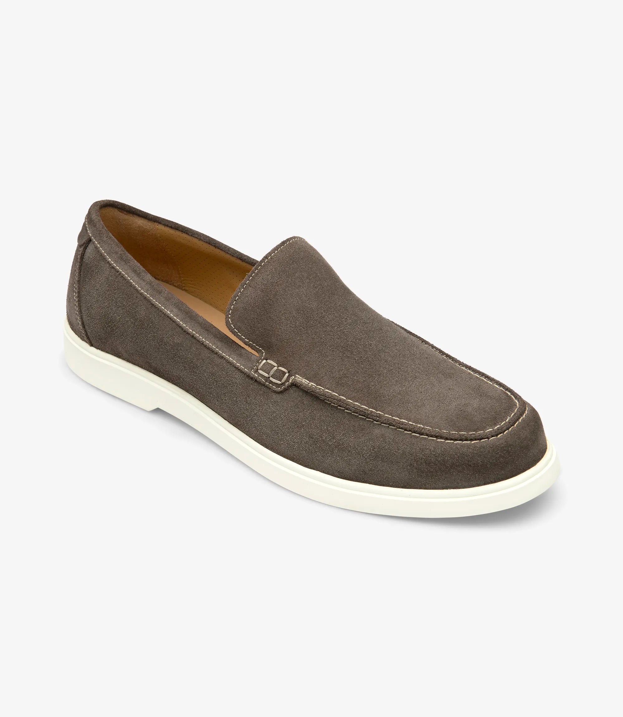 Loake Tuscany Brown Suede Loafers Front View