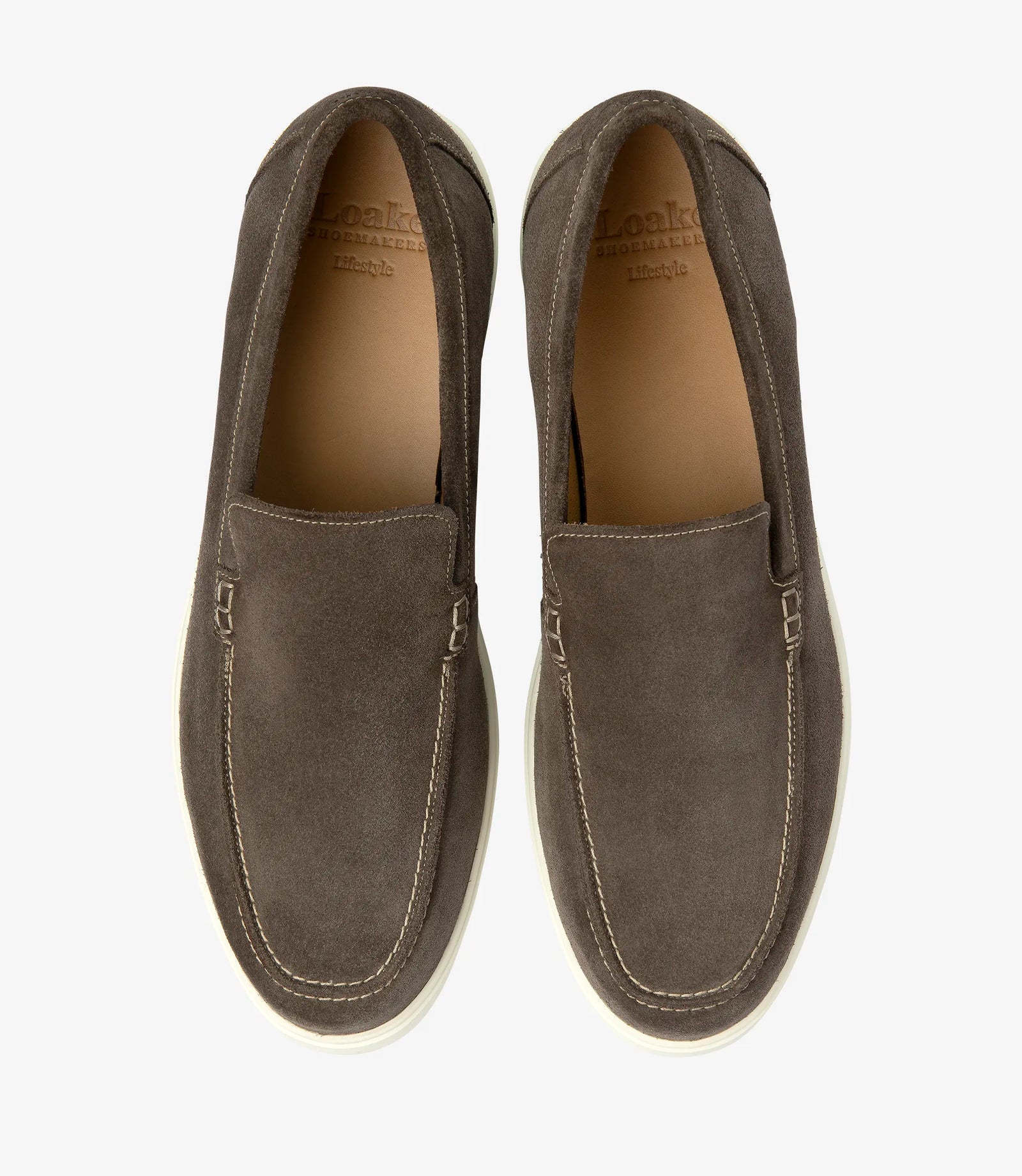 Loake Tuscany Brown Suede Loafers Top View