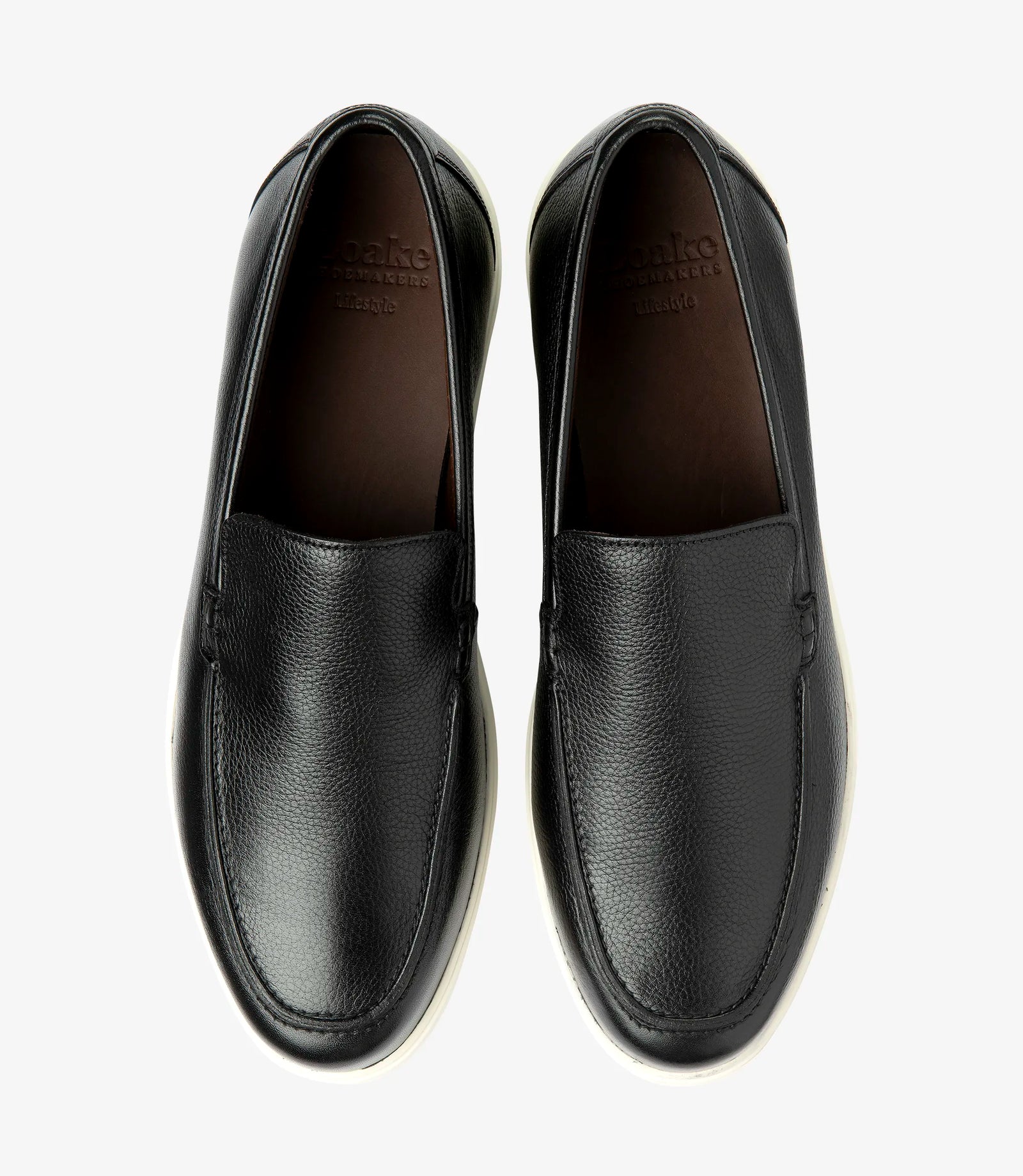 Loake Tuscany Anthracite Suede Loafers Top View