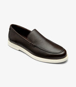 Loake Tuscany Black Grain Leather Loafers Front View