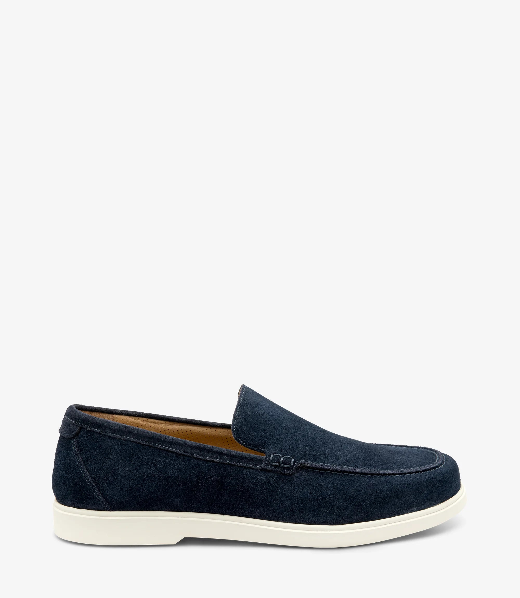 Loake Tuscany Navy Suede Loafers Side View