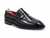 Oscar William High Shine Black Penny Loafers